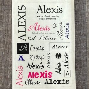 💞 New Alexis Scrapbook Craft Stickers